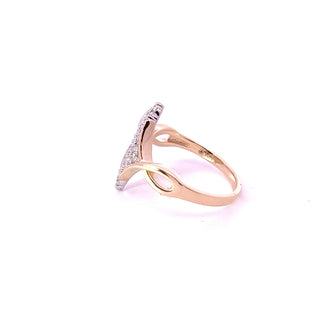 Anillo de diamantes de 0,50 quilates en oro amarillo de 10 quilates - talla 6,5