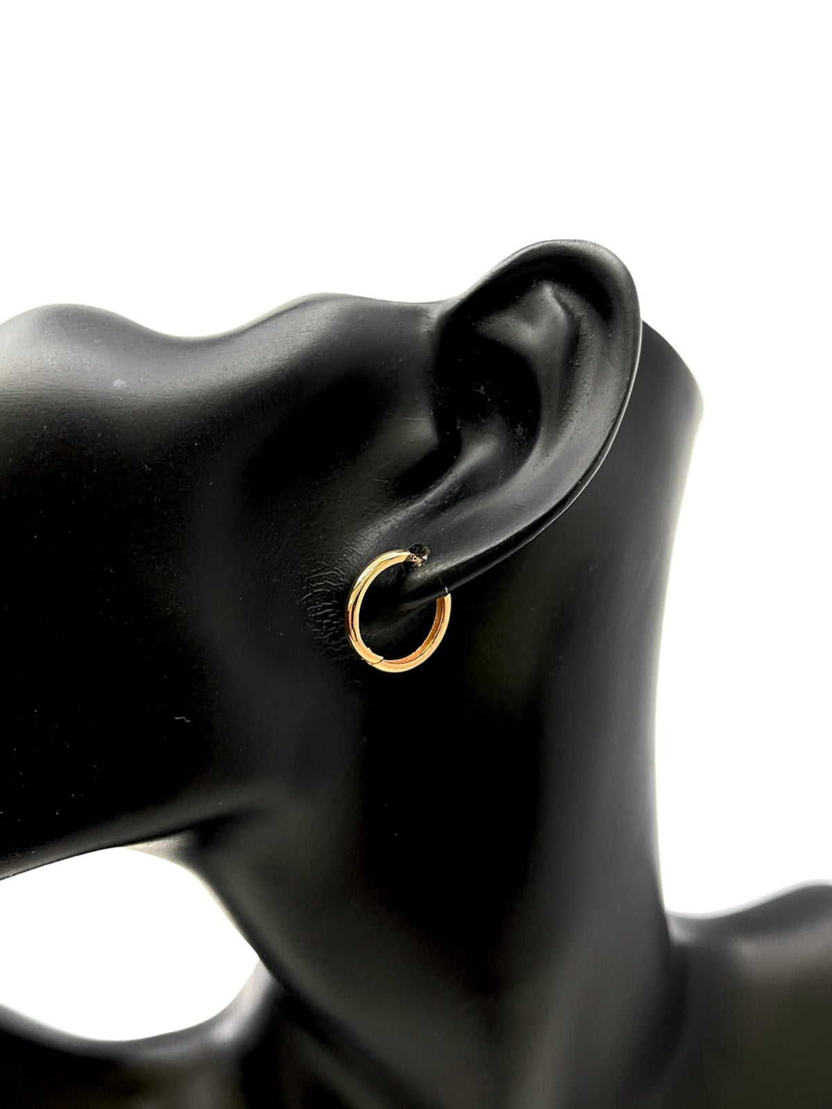10K Rose Gold 15mm Huggie Hoop Earring