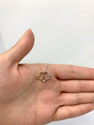 Colgante de corazón de diamantes