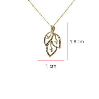 Collar de diamantes de 0,03 quilates en oro amarillo de 10 quilates, 18"