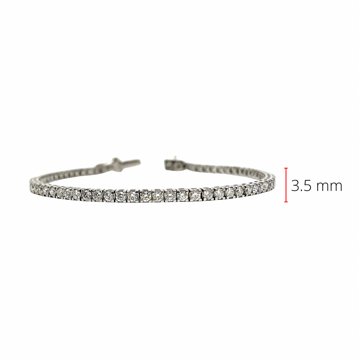 14K White Gold 4.00cttw Lab Grown Diamond Tennis Bracelet - 7.75 Inches