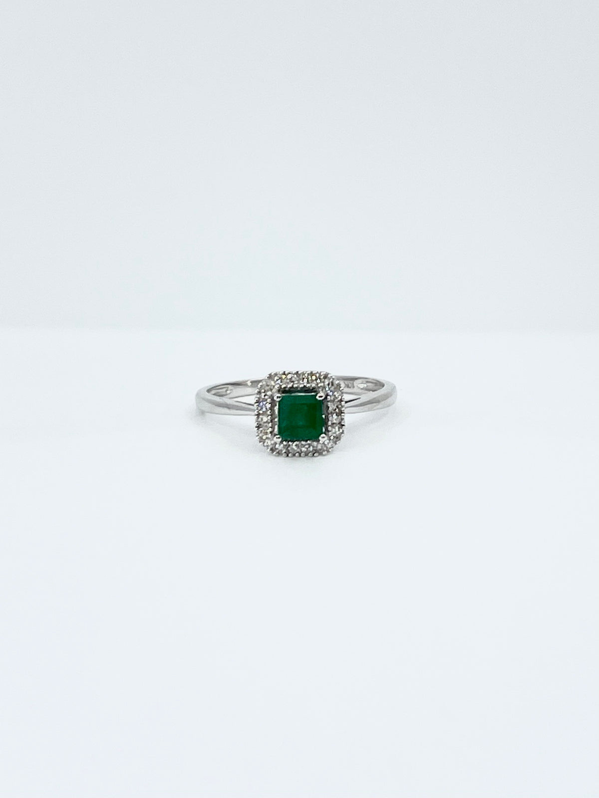 Genuine Emerald &amp; Diamond Ring