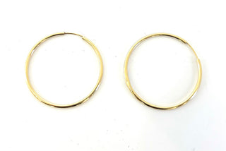 10K Yellow Gold 22mm Sleeper/Keeper/Hoop Earrings