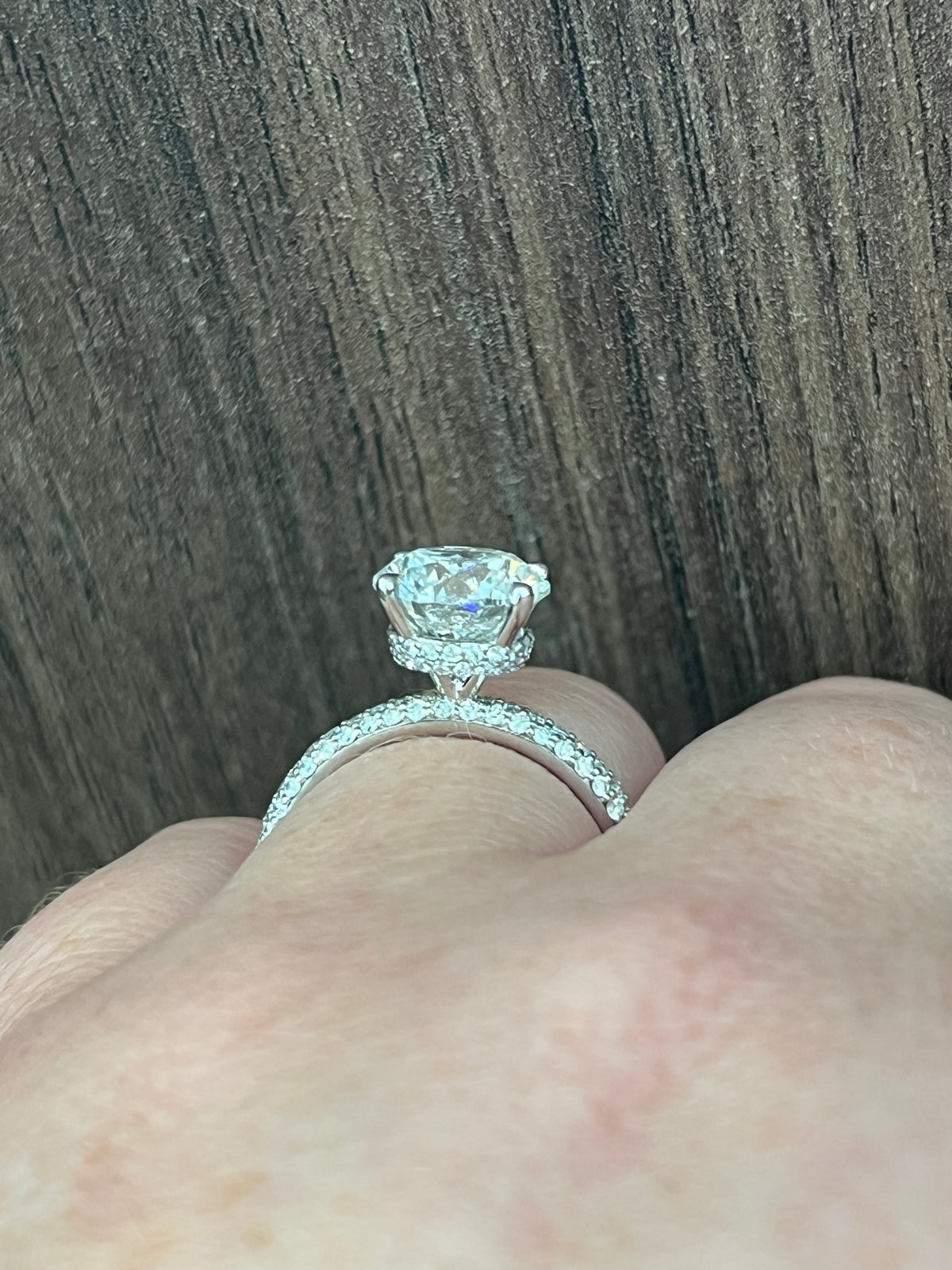14K White Gold 3.62cttw Lab Grown Diamond Engagement Ring