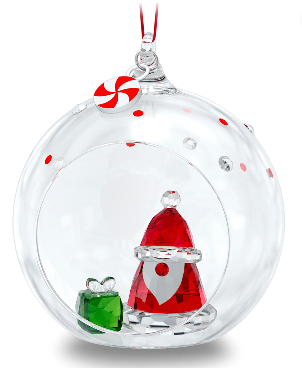 Swarovski Holiday Cheers: Ball Ornament Santa Claus 5596382- Discontinued