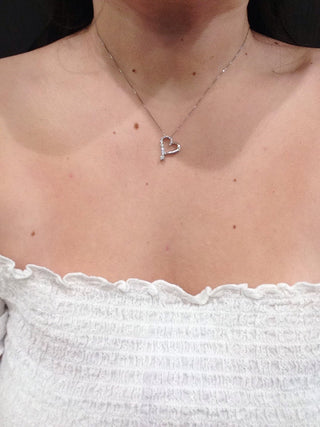 Colgante de corazón de diamantes