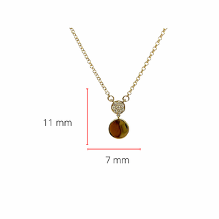 Collar de diamantes de 0,04 quilates en oro amarillo de 10 quilates - 18"