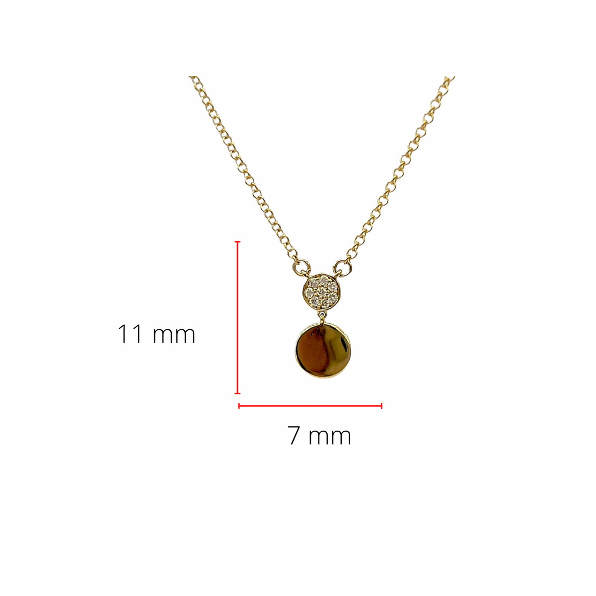 10K Yellow Gold 0.04cttw Diamond Necklace - 18&quot;
