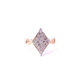 Anillo de diamantes de 0,50 quilates en oro amarillo de 10 quilates - talla 6,5