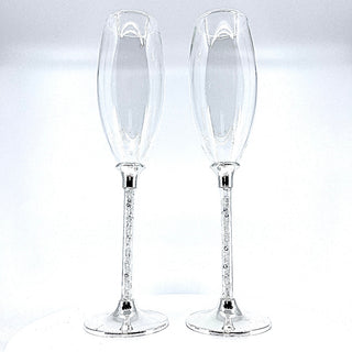 2 Piezas De Champán Con Tallo De Cristal