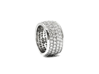 14K White Gold 4.40cttw Diamond Eternity Ring, size 6