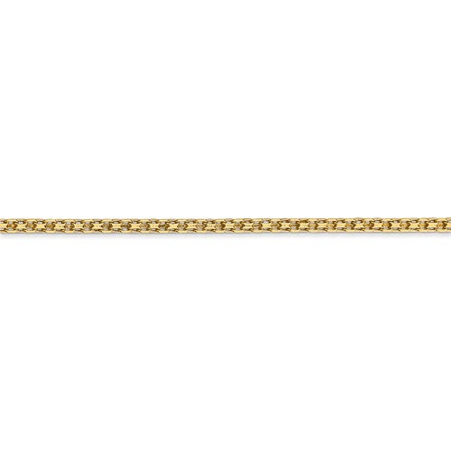 Tobillera Bismark elegante de oro amarillo de 14 quilates de 1,80 mm