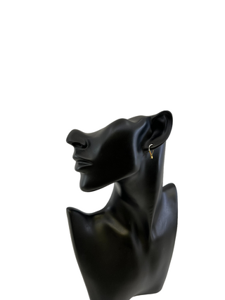 10K Two Tone Gold 18mm Earrings