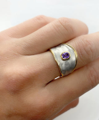 anillo de amatista