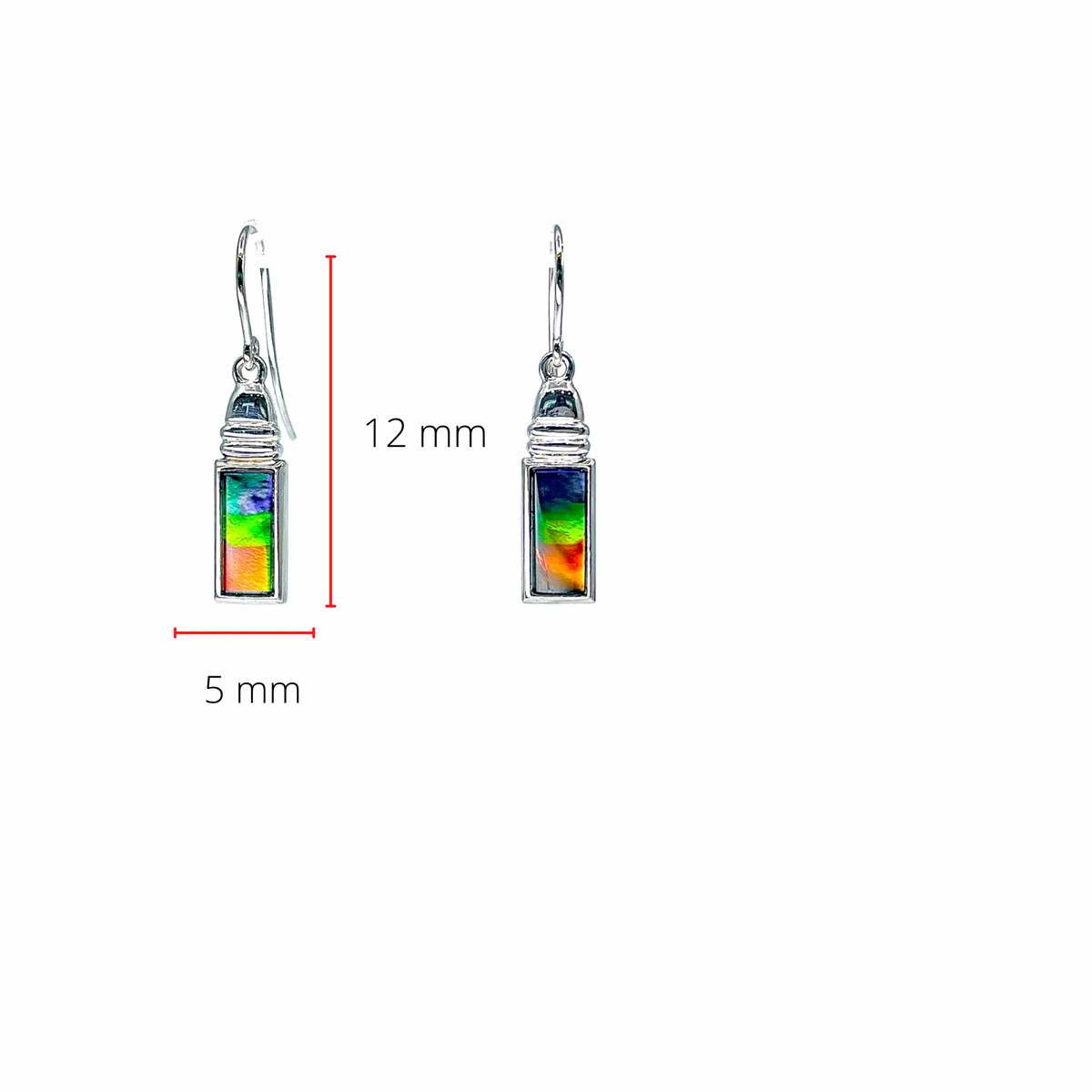 Sterling Silver &quot;A&quot; Quality Ammolite Earring