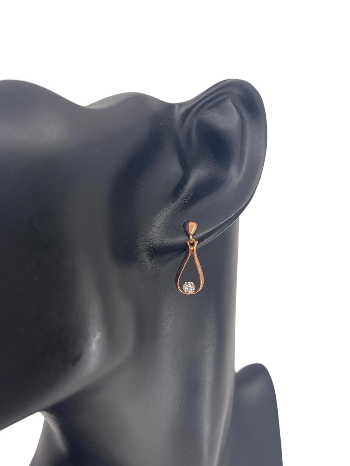 10K Rose Gold 0.06cttw Canadian Diamond Dangle Earrings