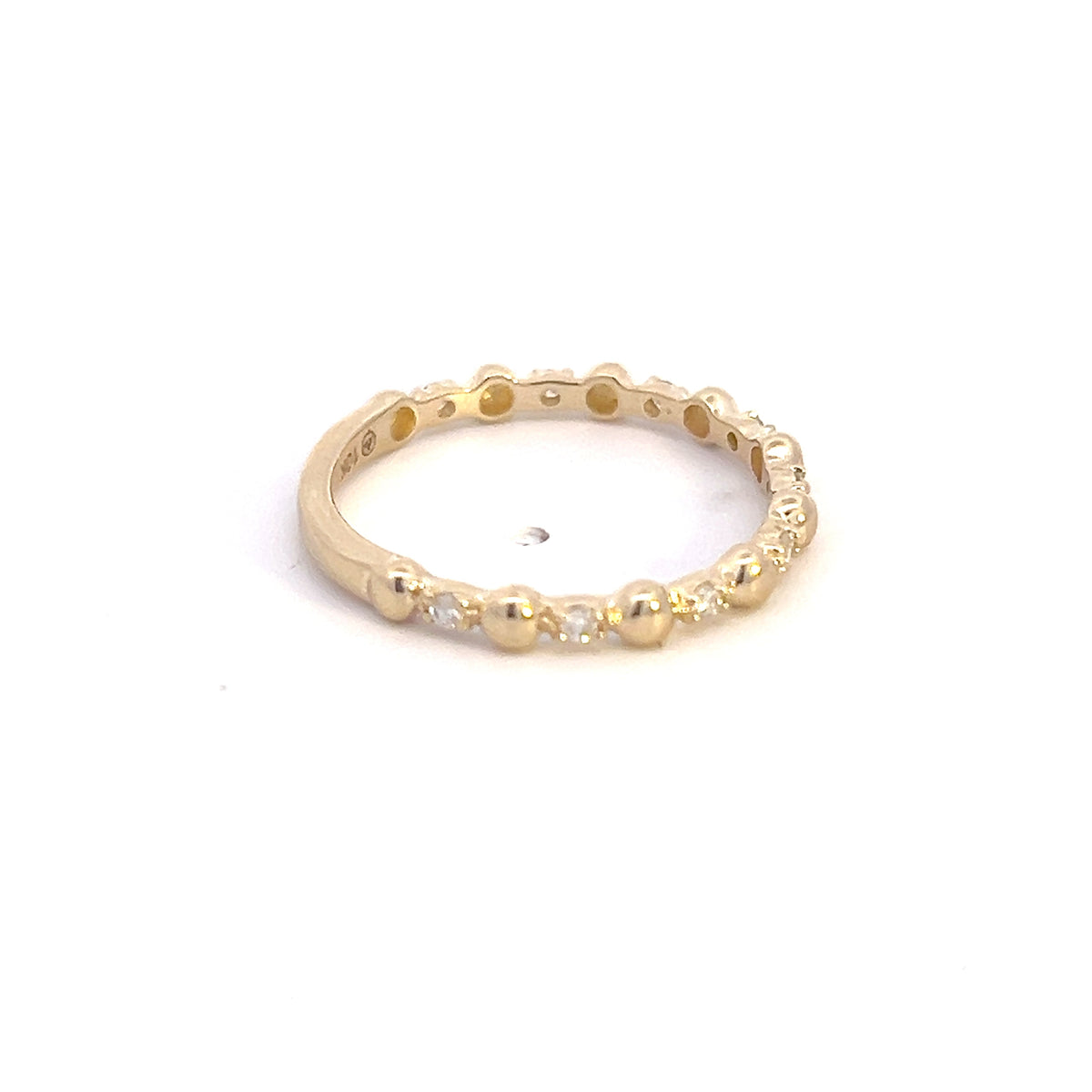 Anillo de diamantes de 0,10 quilates en oro amarillo de 10 quilates, talla 6,5