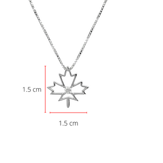 Colgante de plata de ley con diamantes de talla redonda de 0,08 quilates, 18"