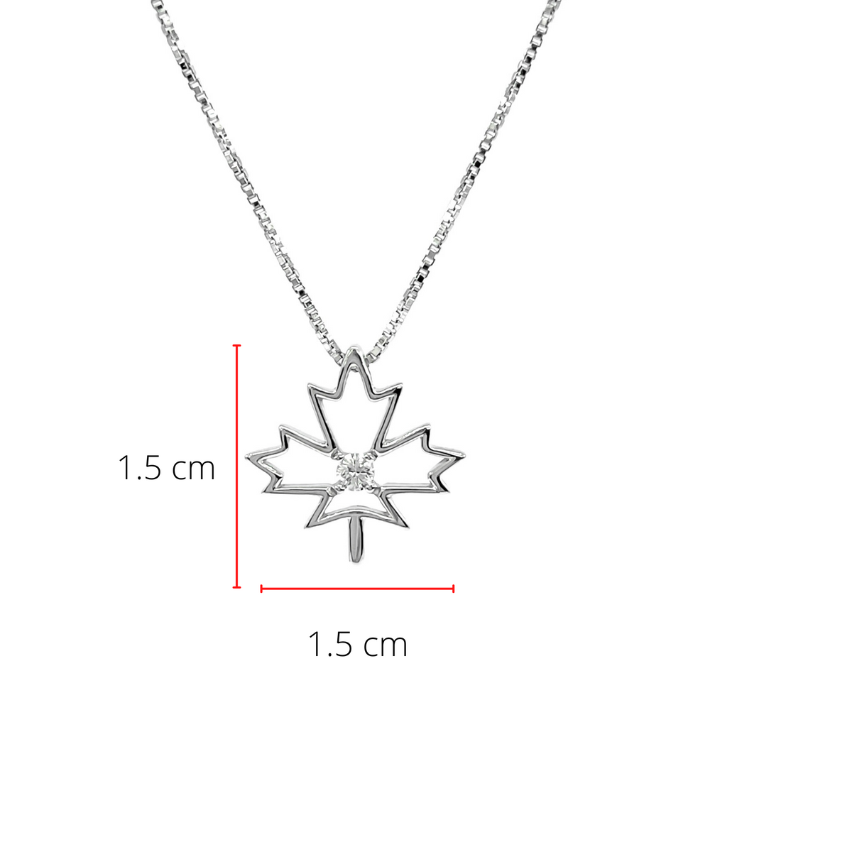 Colgante de plata de ley con diamantes de talla redonda de 0,08 quilates, 18&quot;