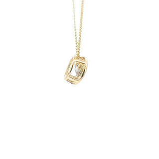 Colgante de oro amarillo de 10 quilates con diamantes de 0,10 quilates en total, 18"