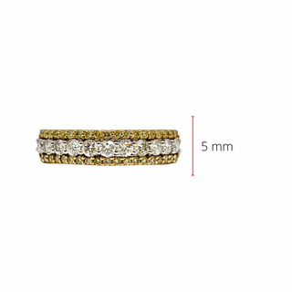 14K Yellow Gold 0.80cttw Diamond Pave Band - Size 6.5
