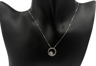 Collar de diamantes canadienses de oro blanco de 14 quilates de 0,14 quilates - 18"