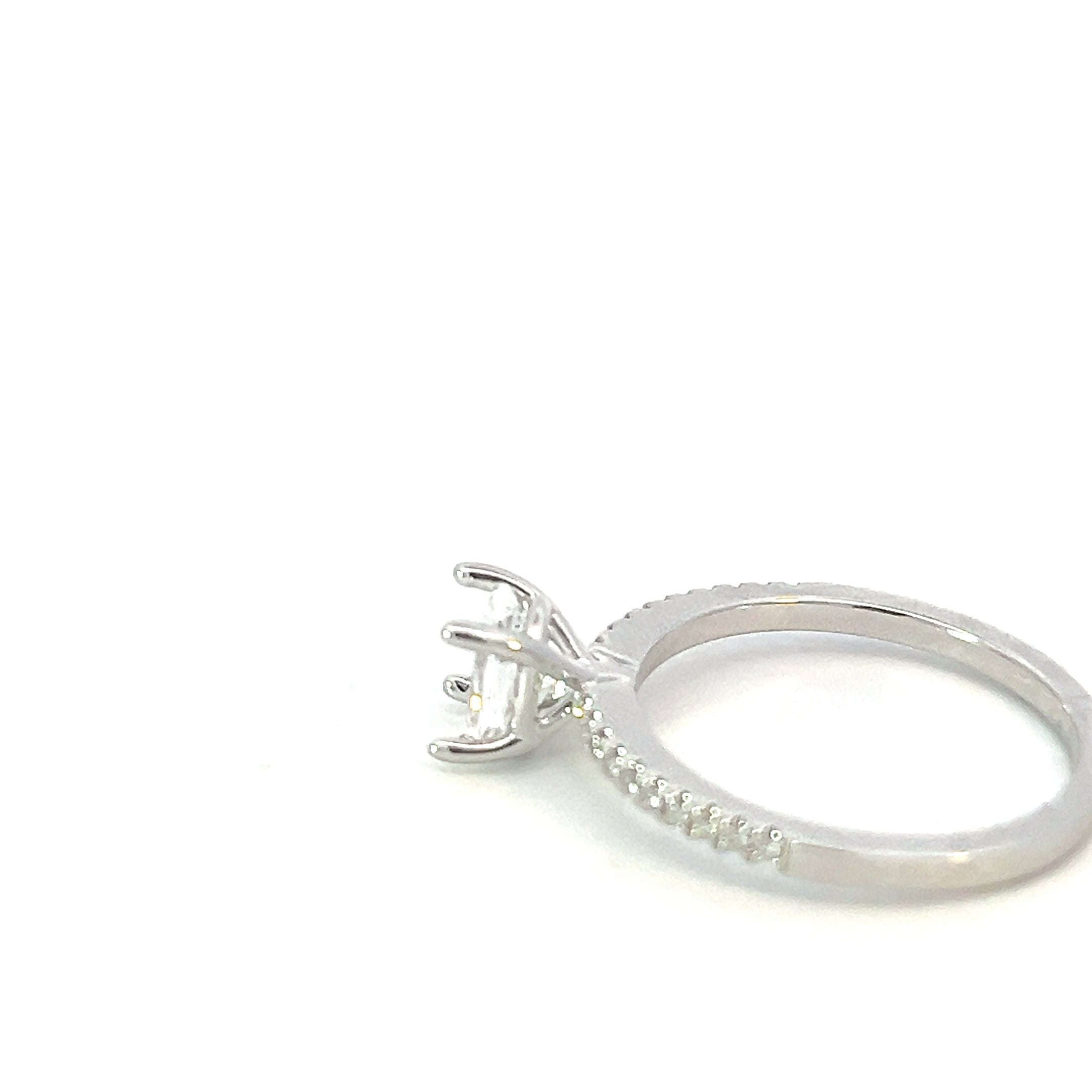 14K Oval Cut Diamond Ring