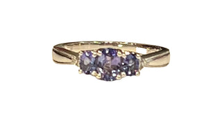 10K White Gold 0.80cttw Tanzanite Birthstone Ring - Size 7
