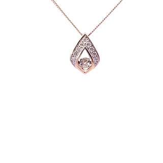 Collar de oro amarillo de 10 quilates con diamantes de 0,08 quilates, 18"