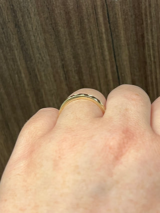 10K Yellow Gold 0.10cttw Diamond Band - size 6.5