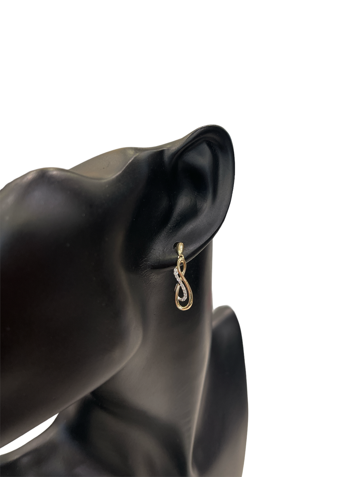 10K Yellow Gold 0.09cttw Diamond Dangle Earrings