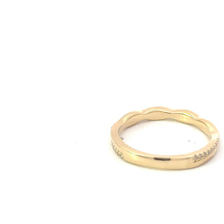 Anillo de diamantes de 0,15 quilates en oro amarillo de 14 quilates - talla 6,5