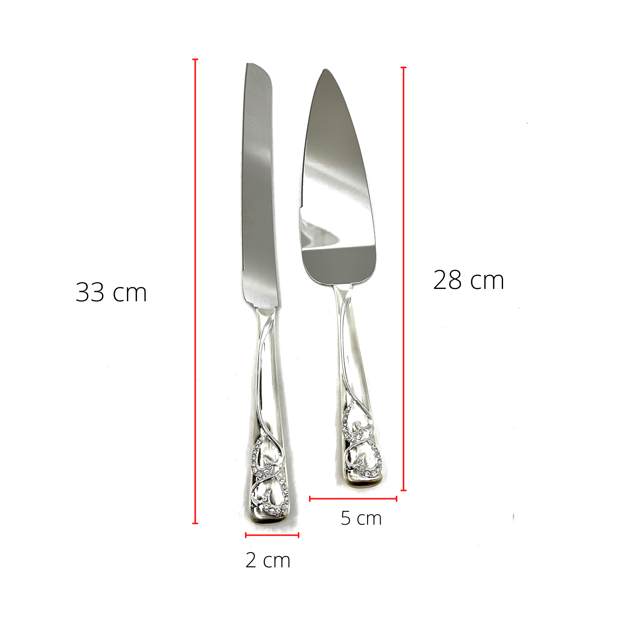 2 Piece Silver Cake Server WJ1CS