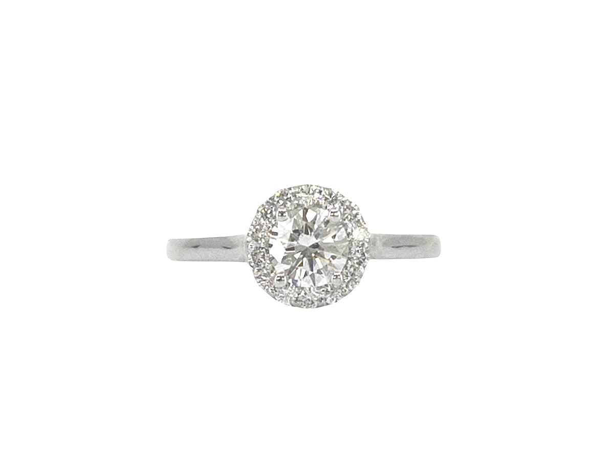 14K White Gold 0.75cttw Diamond Engagement Ring, Size 6