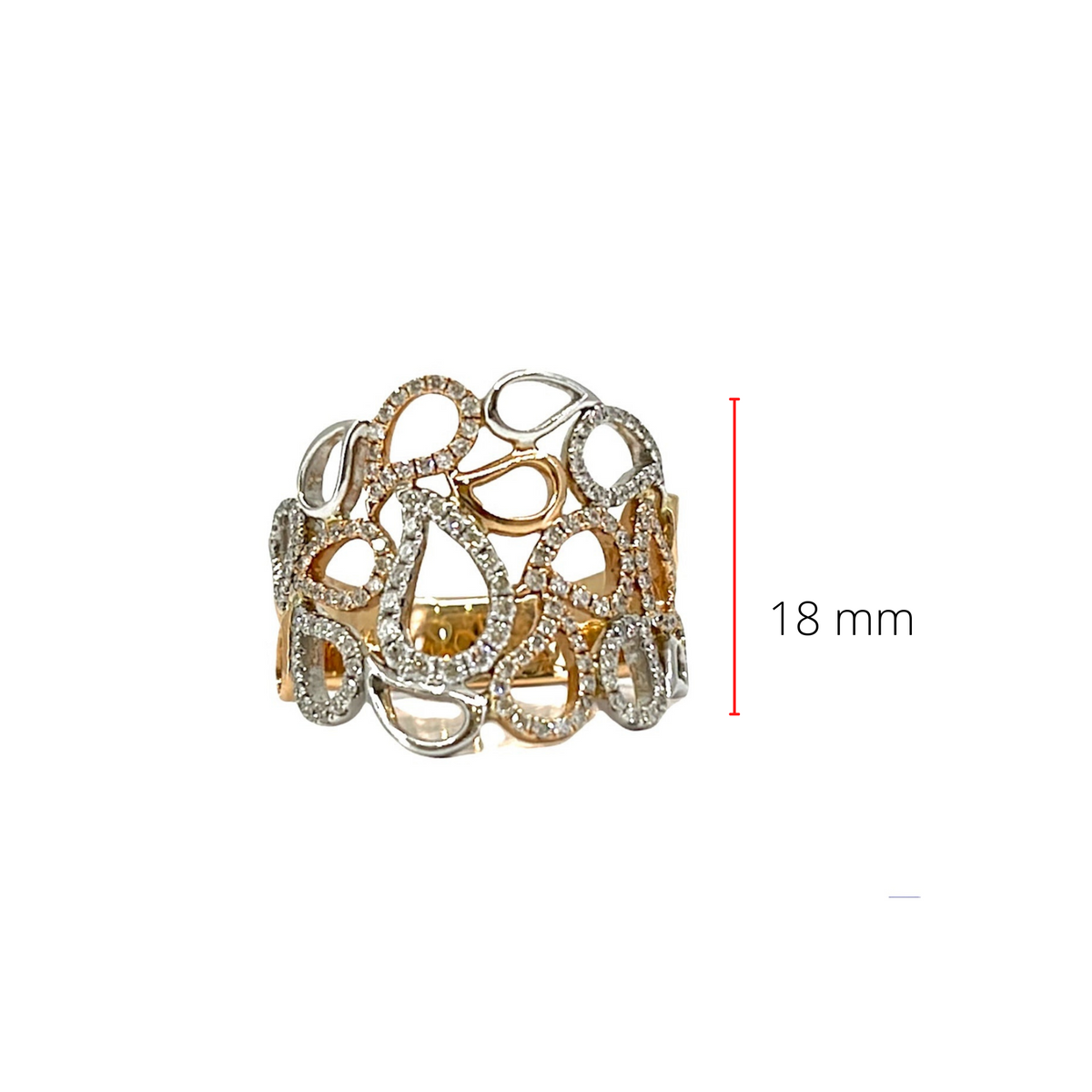 14K Rose Gold 0.60cttw Diamond Ring, size 6.5