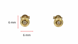 Aretes de diamantes de 0,10 quilates en oro amarillo de 10 quilates