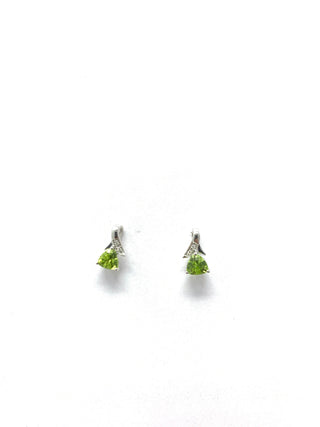 Pendientes de peridoto y diamantes