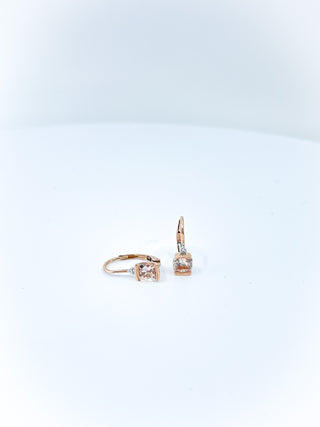 Morganite & Diamond Earrings
