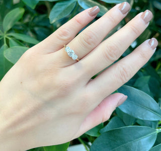 14K Gold 1.00cttw Lab Grown Diamond 3 Stone Engagement Ring