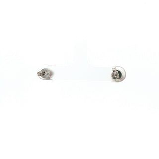 Pendientes de rubí genuino de oro blanco de 10 quilates
