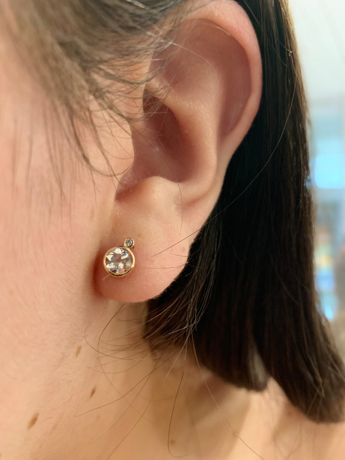 Morganite and Diamond Earrings