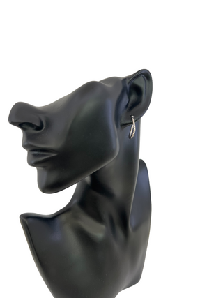 Pendientes de oro blanco de 10 quilates de 23 mm