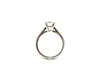 Anillo de compromiso con solitario de diamantes de 1,52 quilates en oro blanco de 14 quilates, talla 6,5