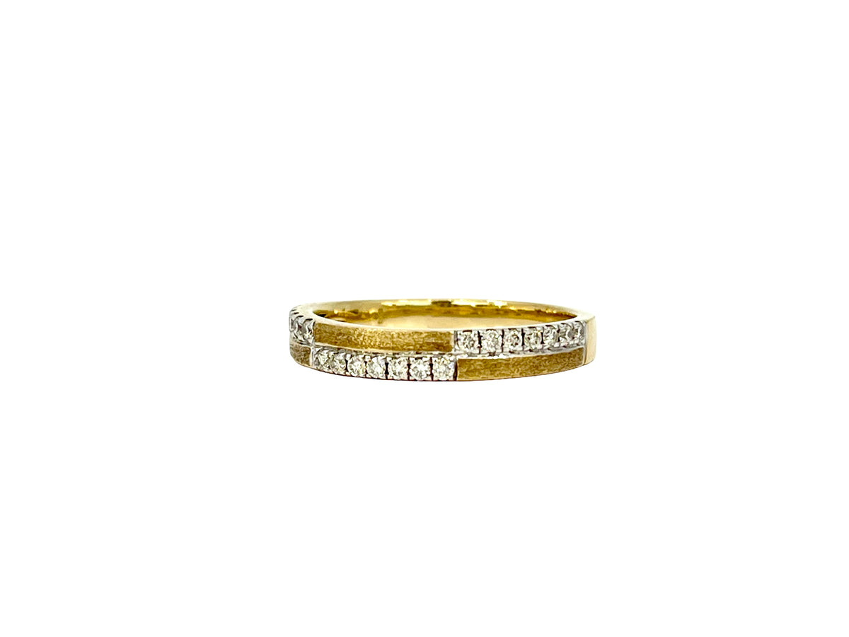 10K Yellow Gold 0.24cttw Diamond Ring-Size 6.5