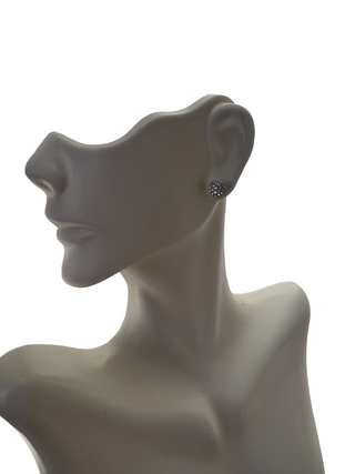 Pendientes de plata de ley 925 con circonita cúbica y forma de corazón, 7 mm x 7 mm
