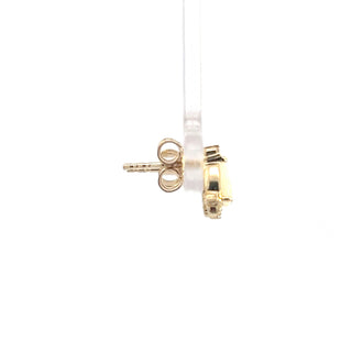 Aretes de diamantes y ópalo de oro amarillo de 10 quilates