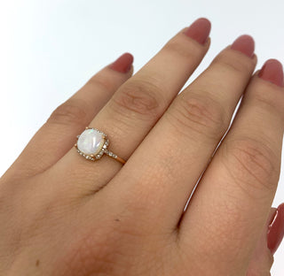 Opal and Diamond Ring