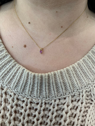 Colgante Zafiro Rosa