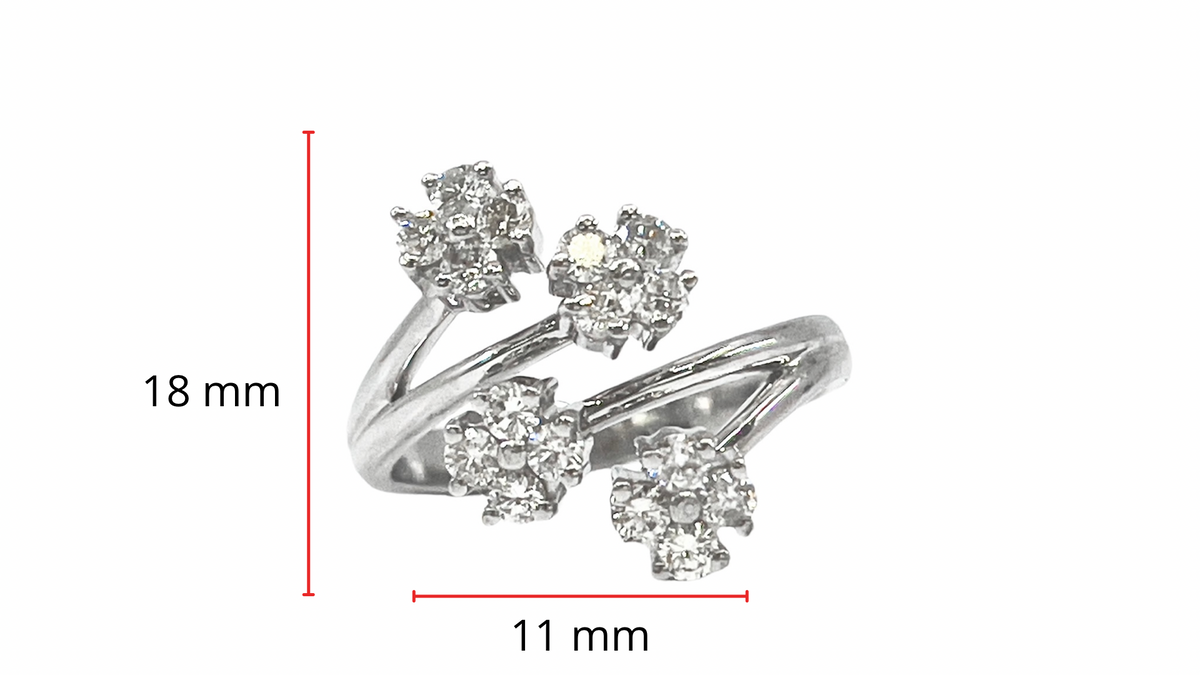 14K White Gold 0.60cttw Diamond Ring - Size 6.5