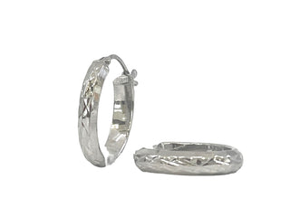 Pendientes de oro blanco de 10 quilates de 19 mm